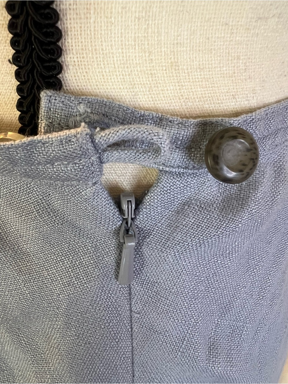J. Jill Sky Blue Linen-Blend Embroidered Maxi Skirt - Picture 15 of 16